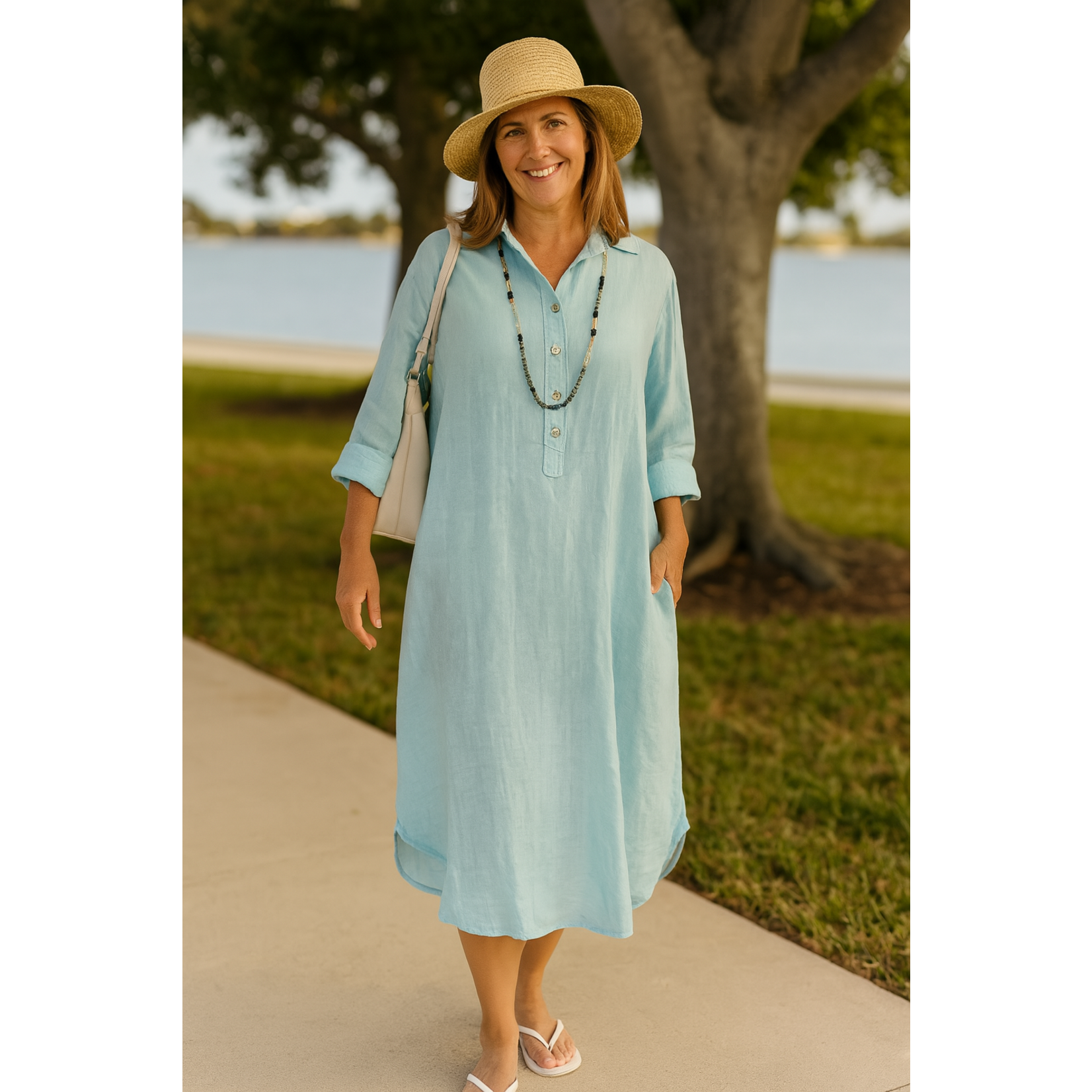 5165 Linen Maxi dress