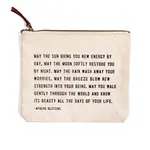 May The Sun Bring You (Apache Blessing) Canvas Zip Bag