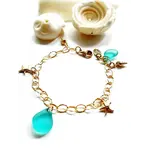 Sea Glass Ocean Charm Bracelet