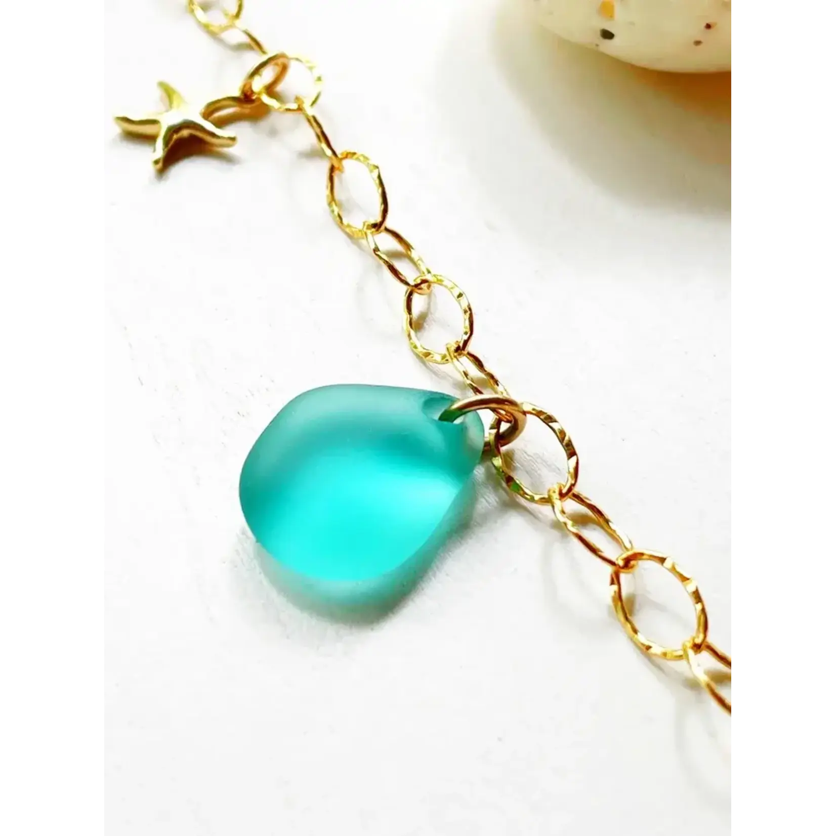 Sea Glass Ocean Charm Bracelet
