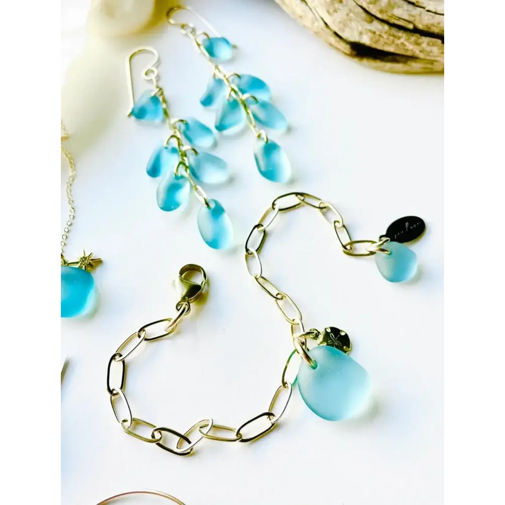SEA GLASS LINK BRACELET