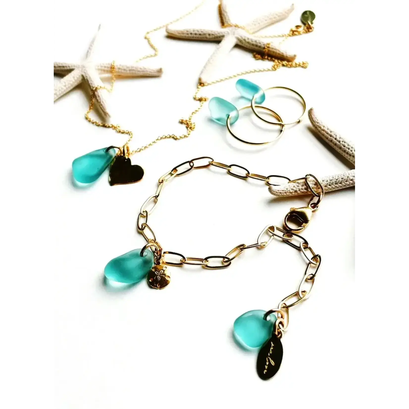 SEA GLASS LINK BRACELET