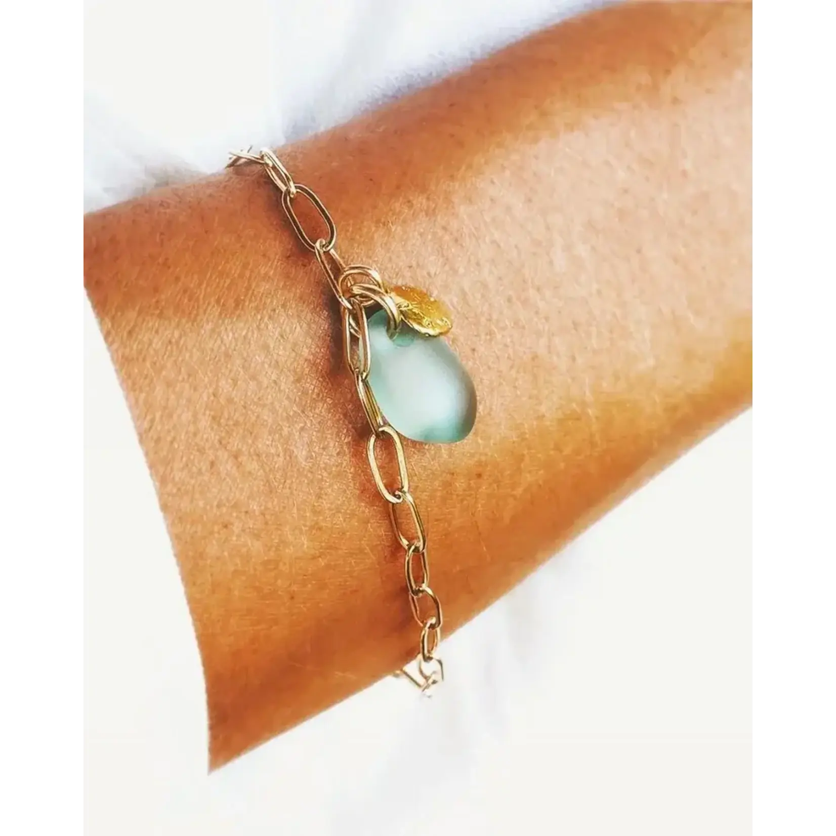 SEA GLASS LINK BRACELET