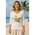 V-Neck T Bike Sun
