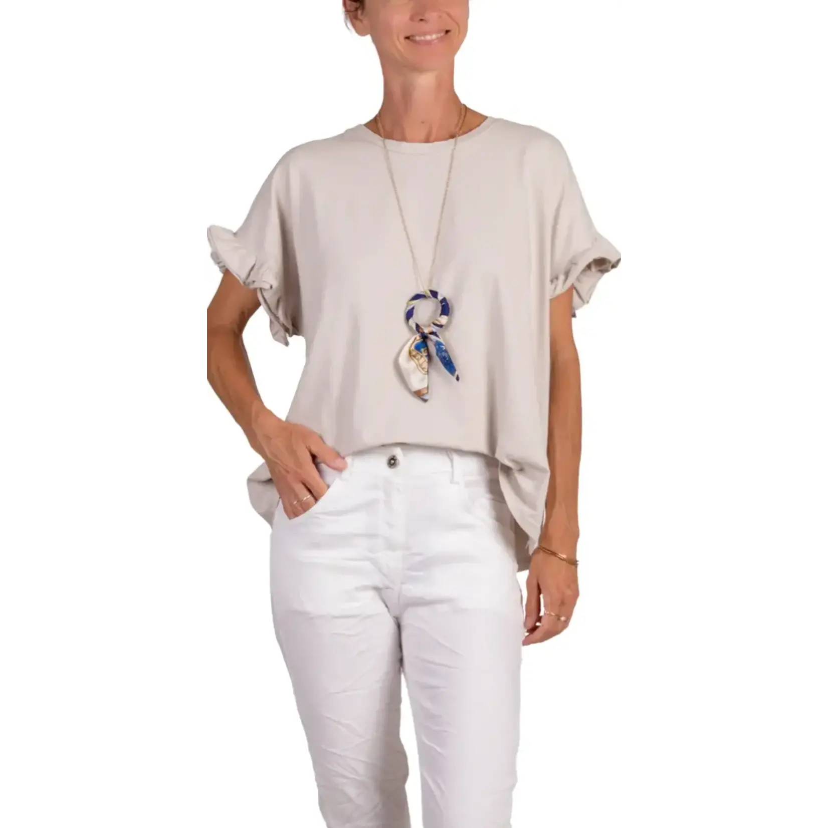 Cotton Top w/Ruffle Slv.