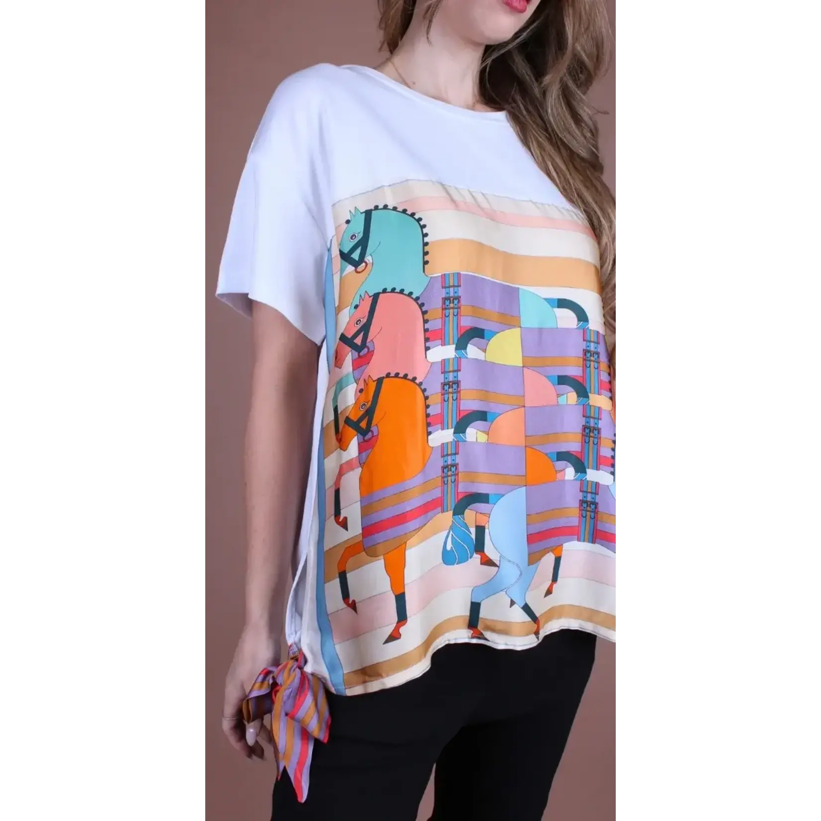 Cotton T-Shirt Horse Parade