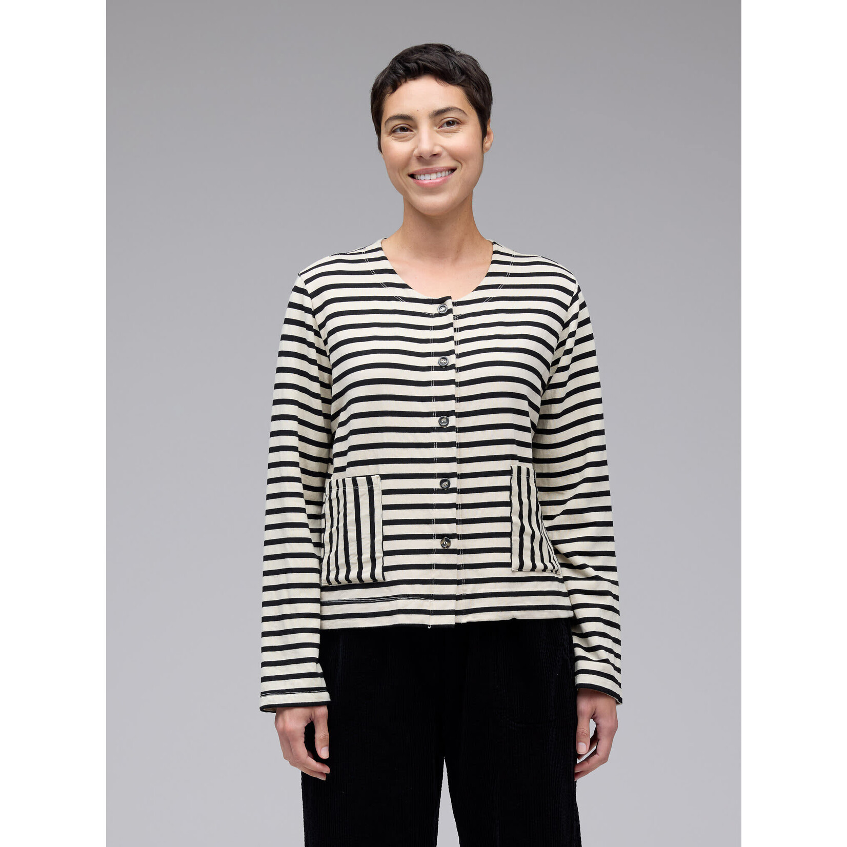 7248186 Stripe Cropped Jkt