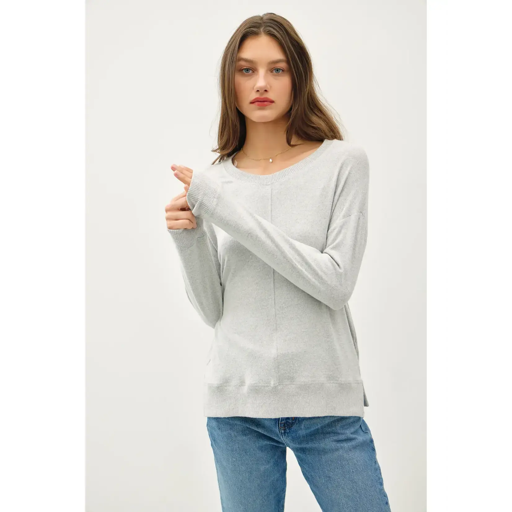 19100 Round Neck Hacci Pull Over