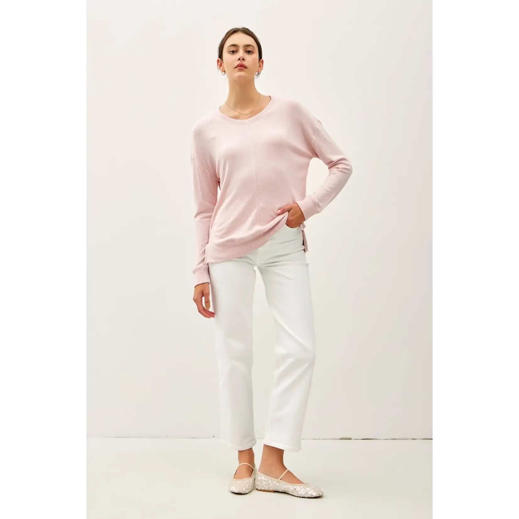 19100 Round Neck Hacci Pull Over