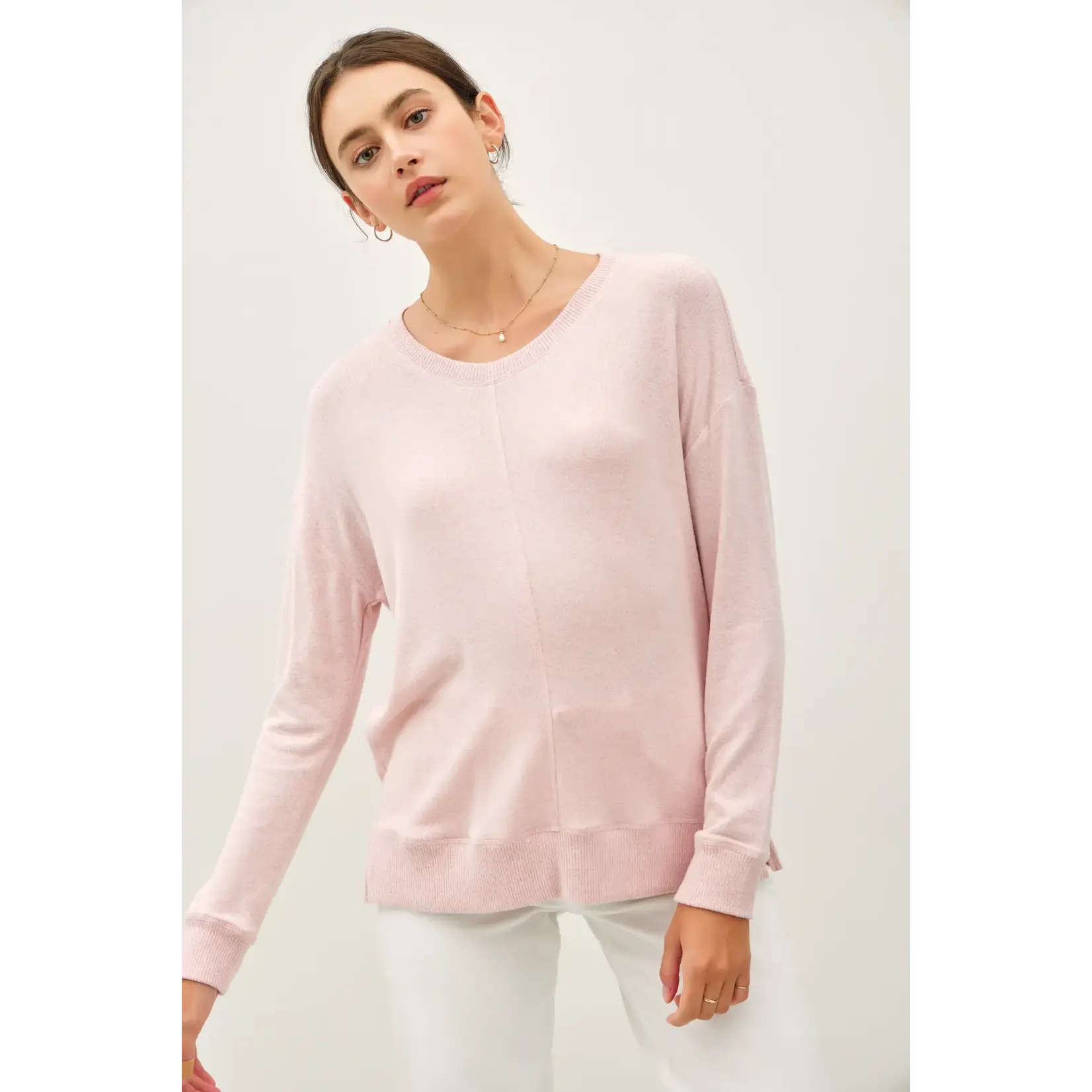 19100 Round Neck Hacci Pull Over