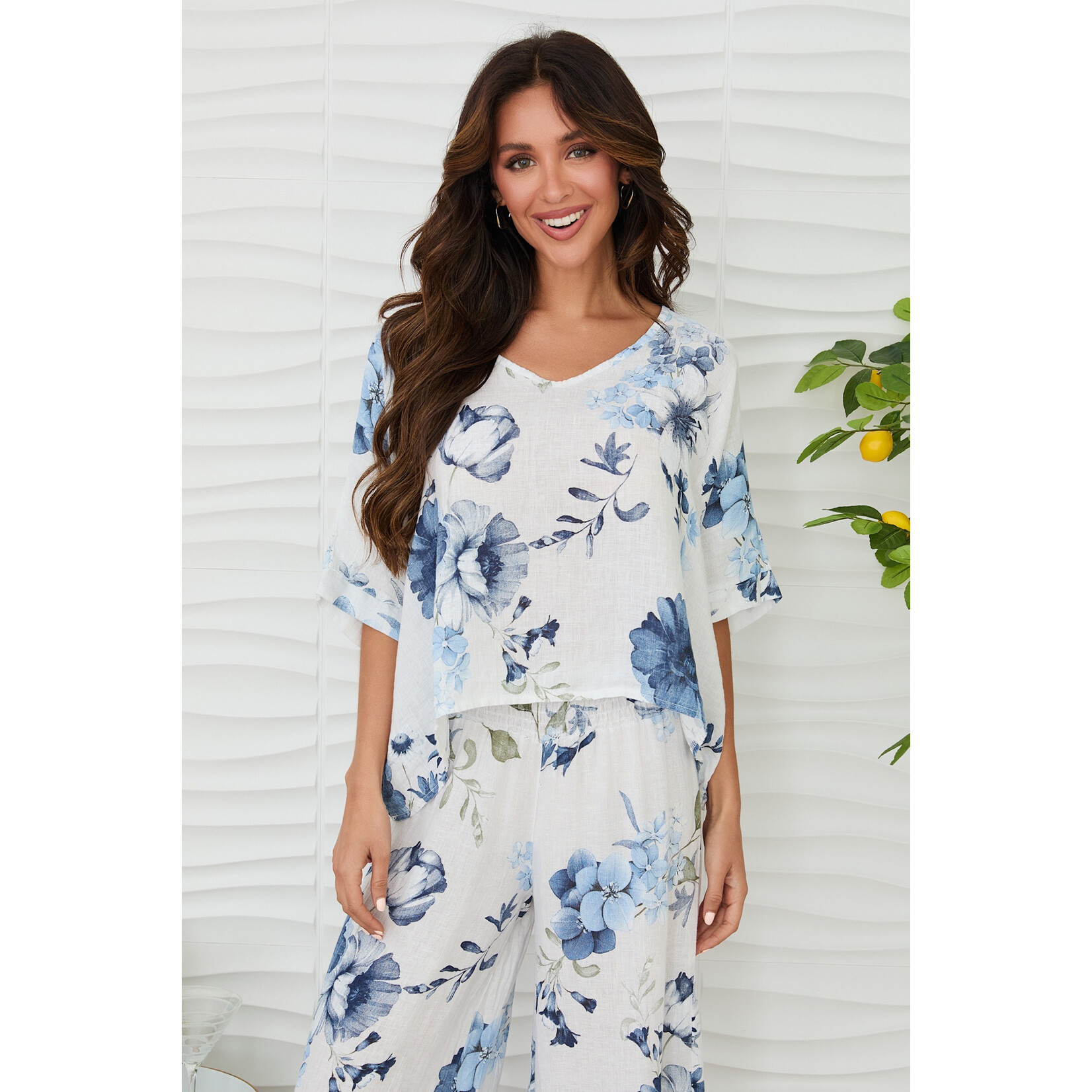 Gardenia Print  Crop Top