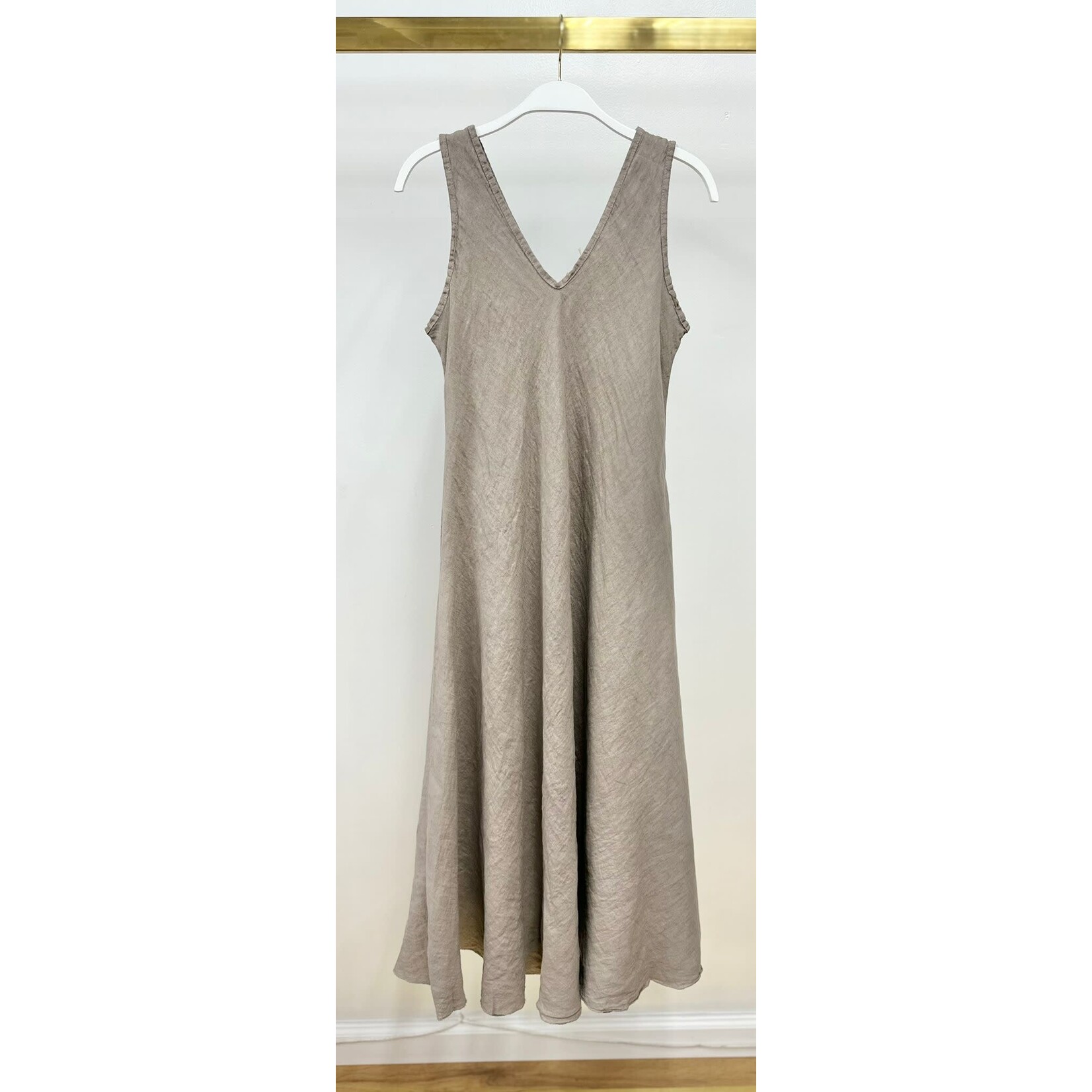 Italian Maxi V- Neck Dress