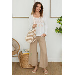 Stripe Knit Crochet Beach Bag