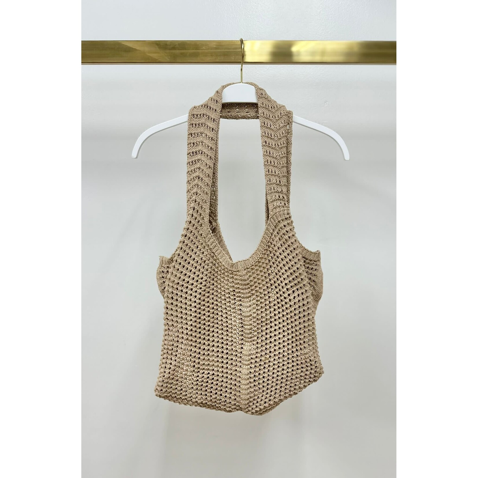 Knit Crochet Beach Bag