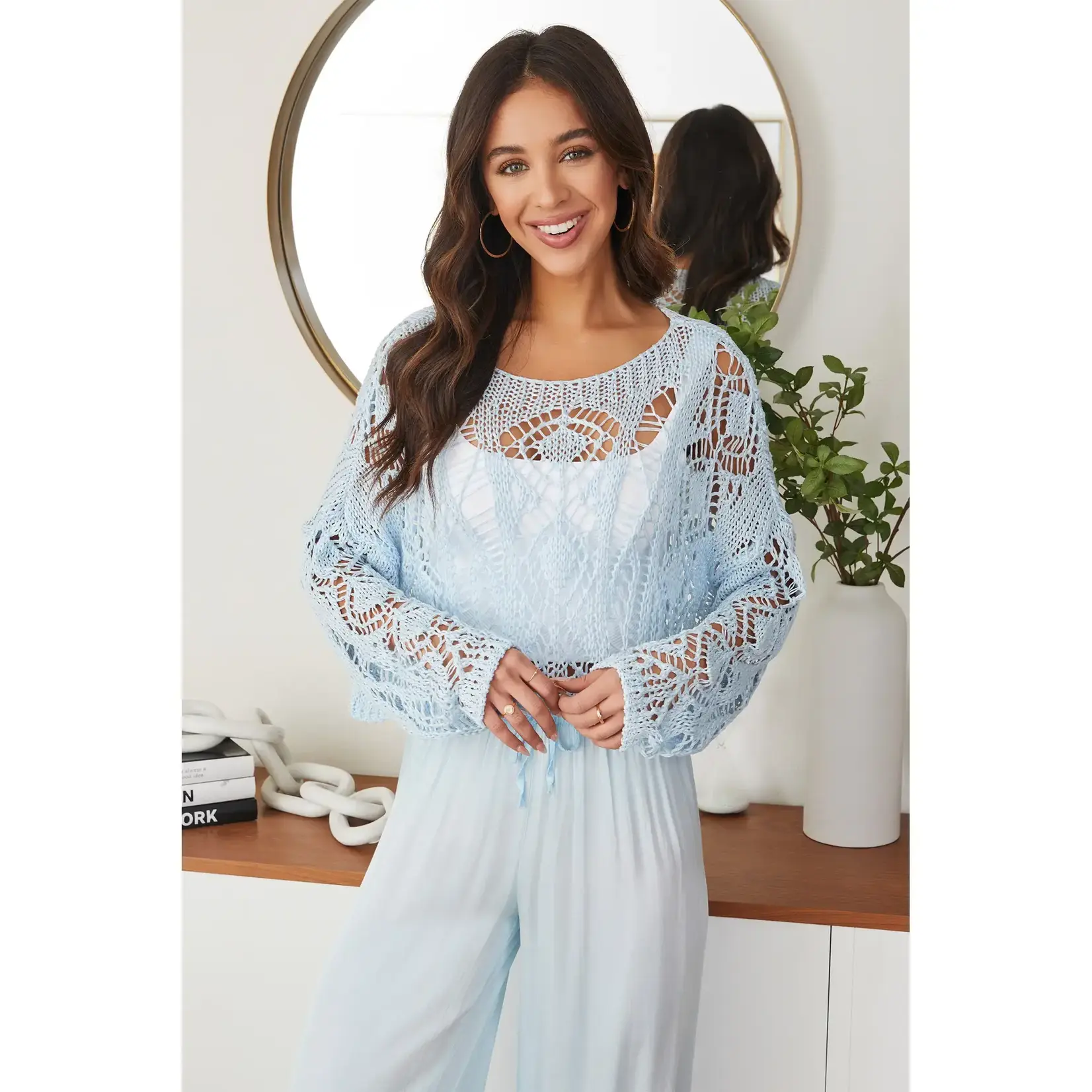 Scoop Neck Open Crochet