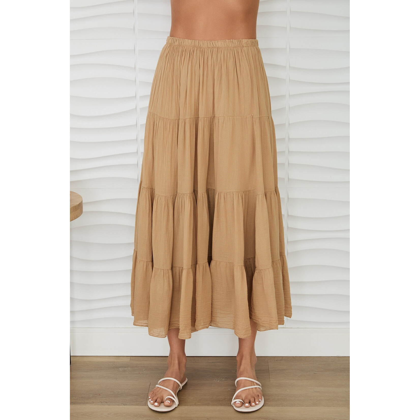 Tiered Cotton Skirt