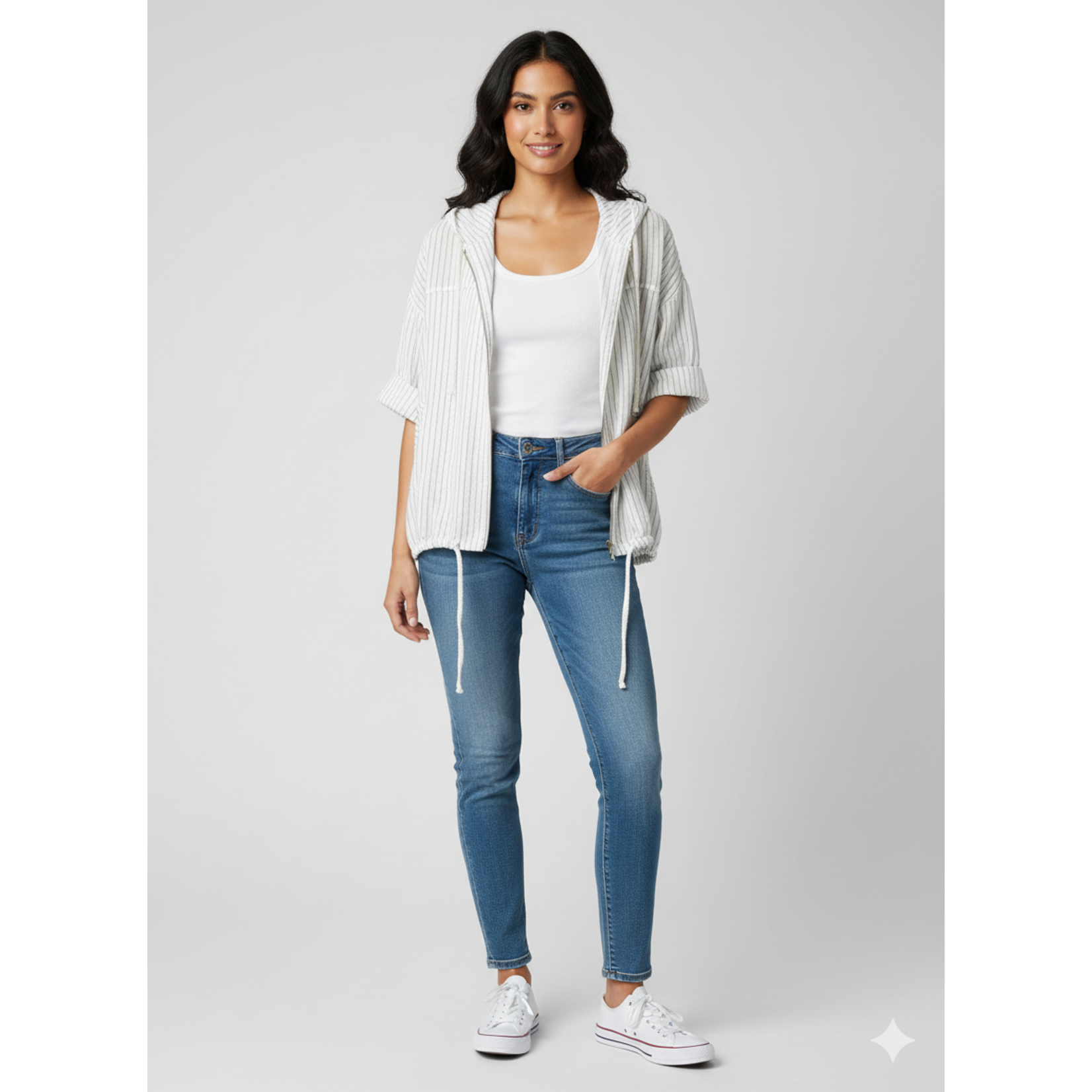 2289RN Stripes Linen Jacket