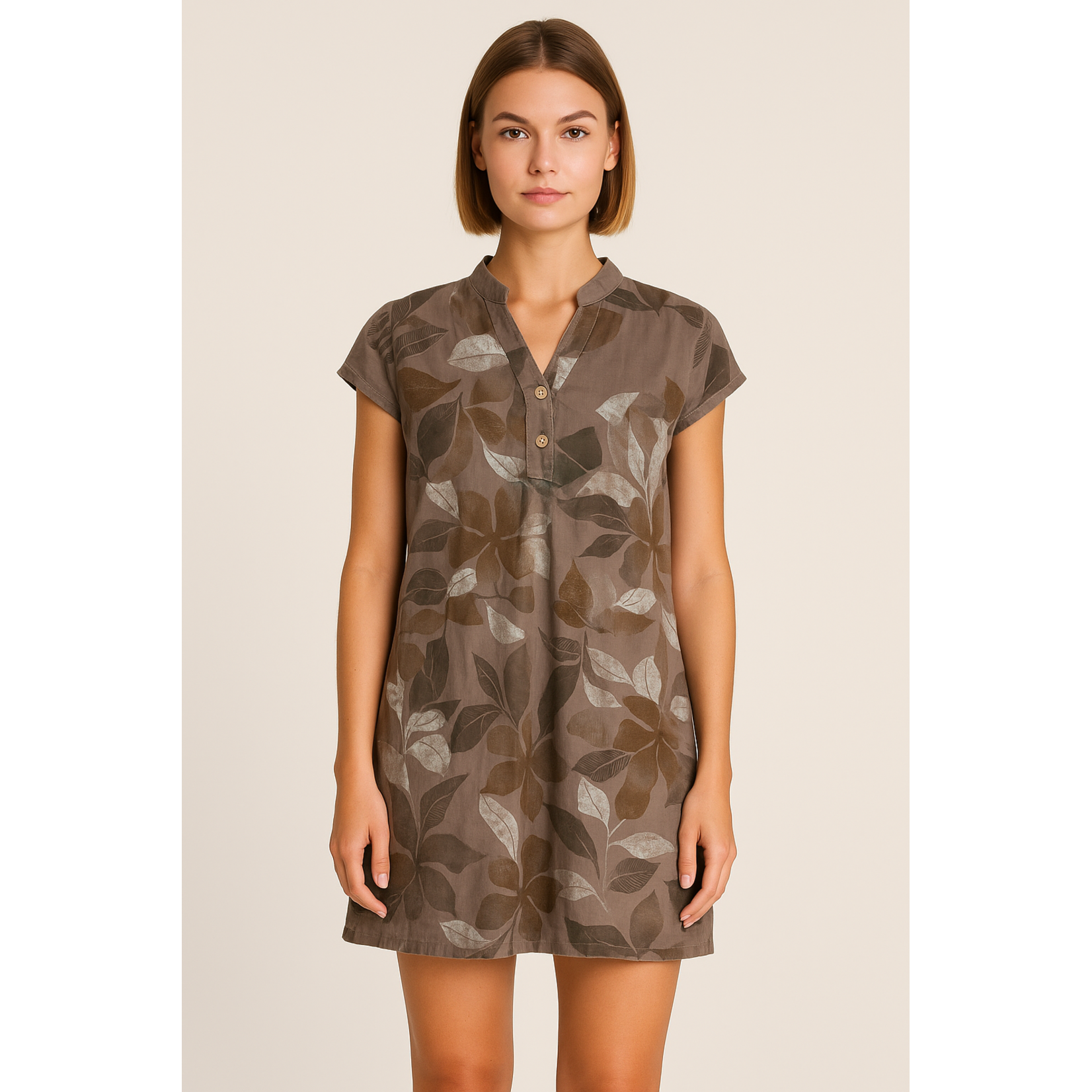 31347F1 Short Leaf Dress