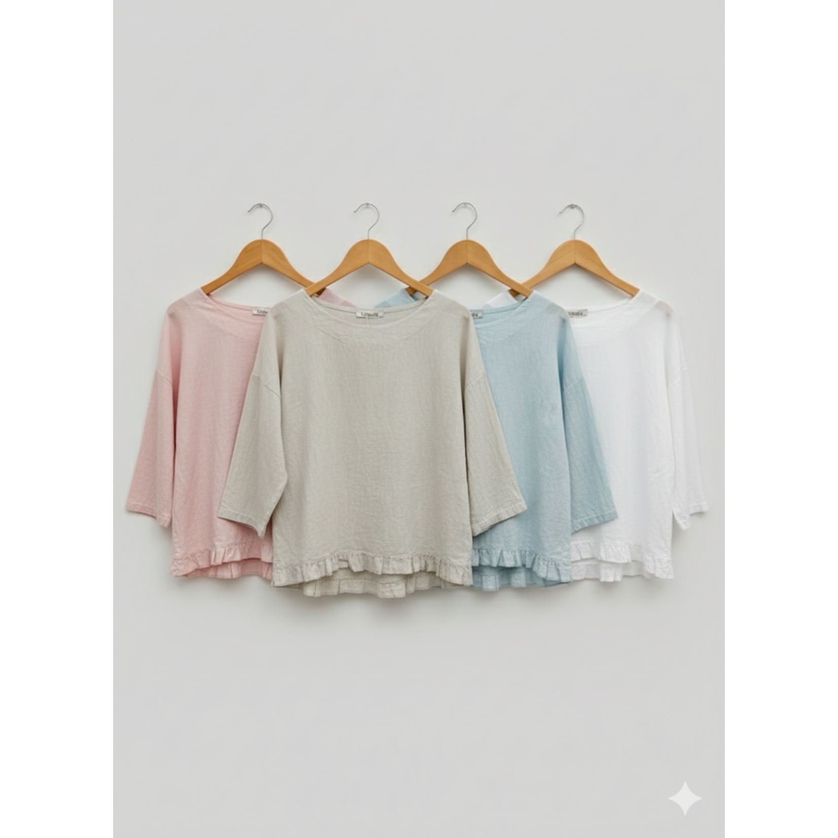 31137 Ruffle  Linen Top