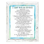 Frame-I want to be like Sea Glass 7.75 x 9.75