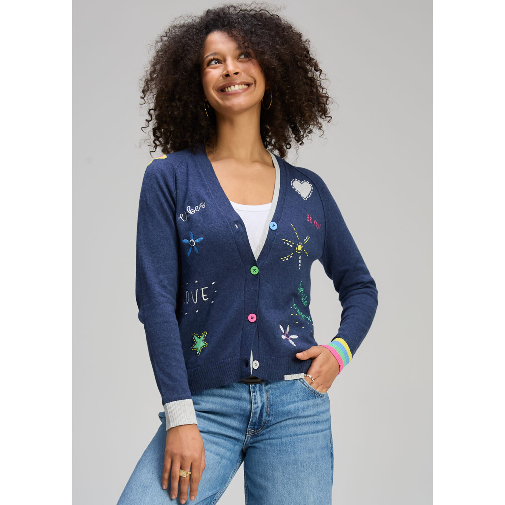 ZP8435U Good Vibes Cardi