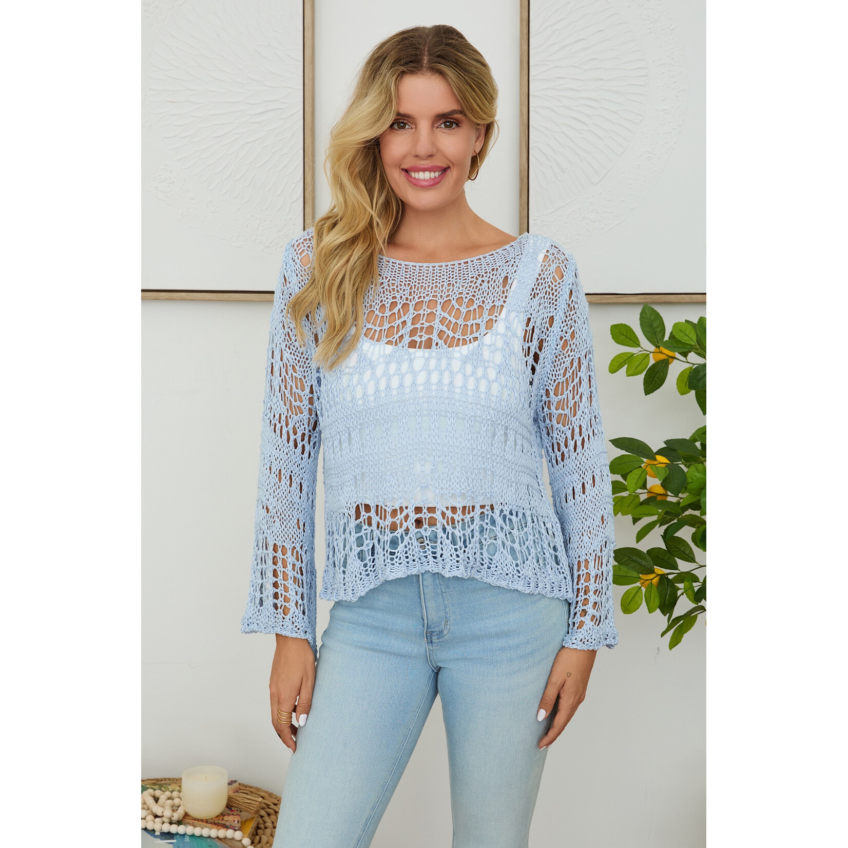 Crochet Long Slv.Top