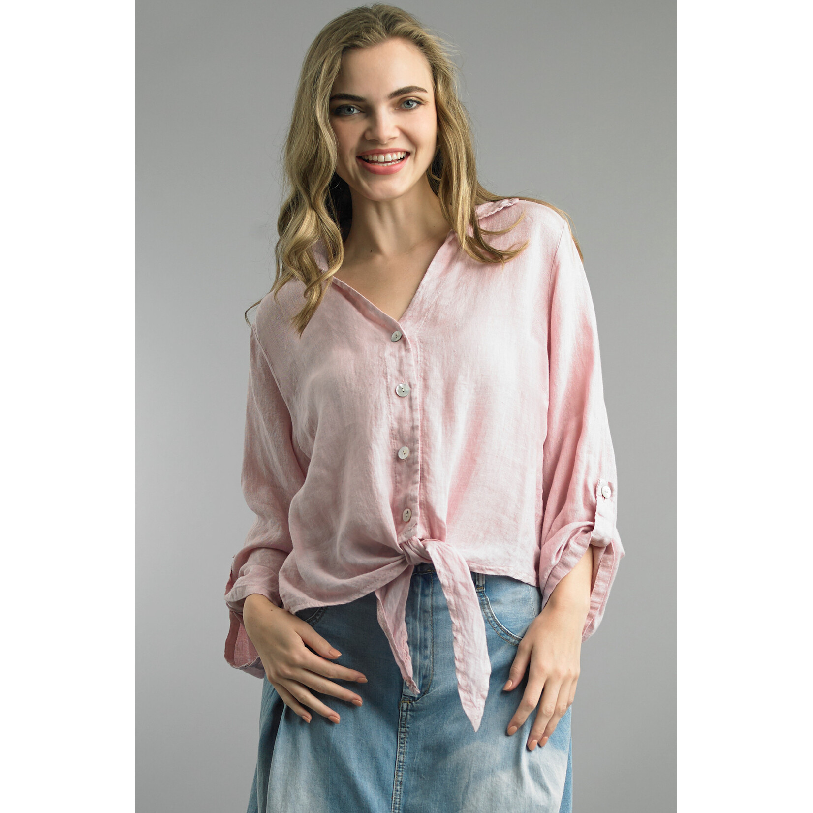 2202A Tie Front Blouse
