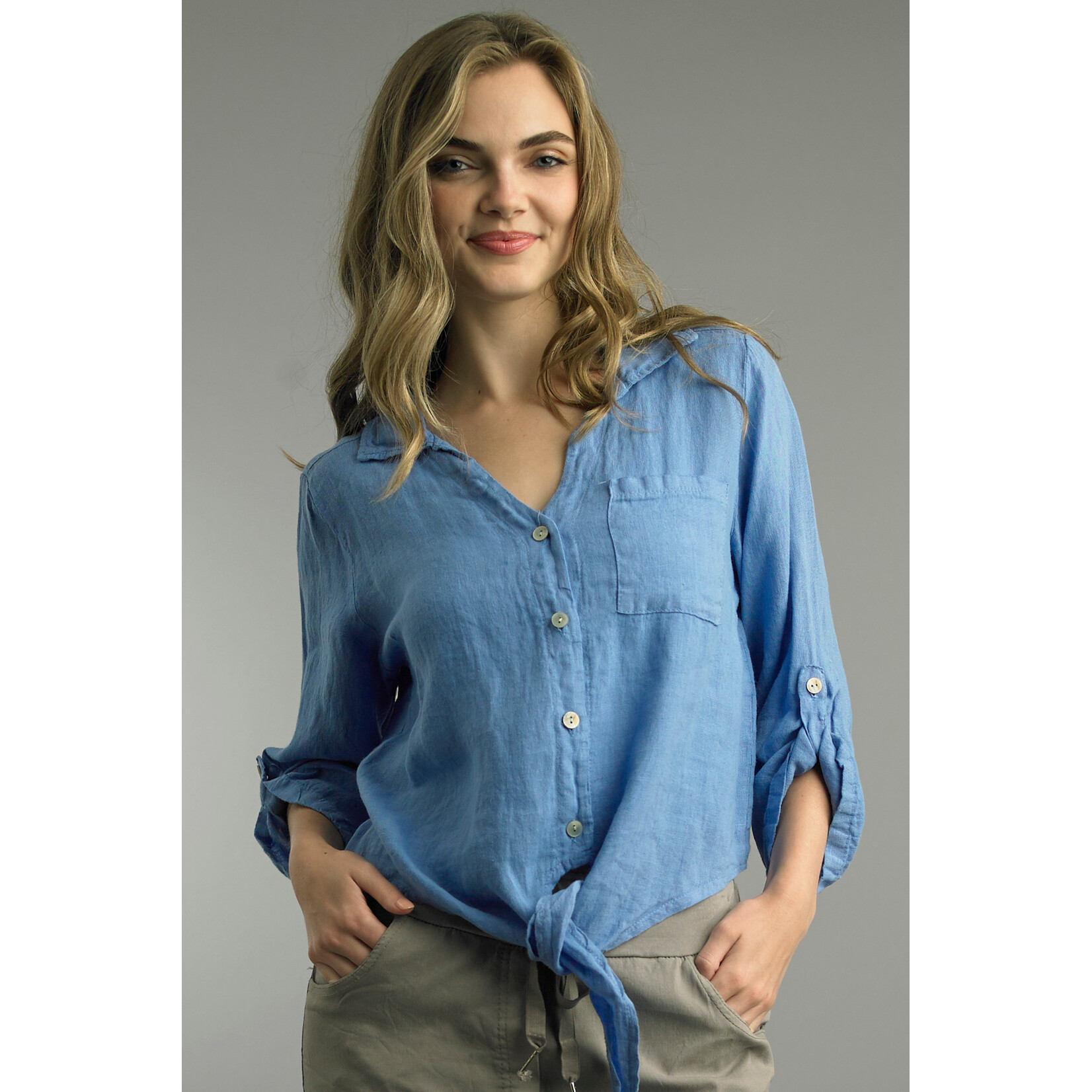 2202A Tie Front Blouse