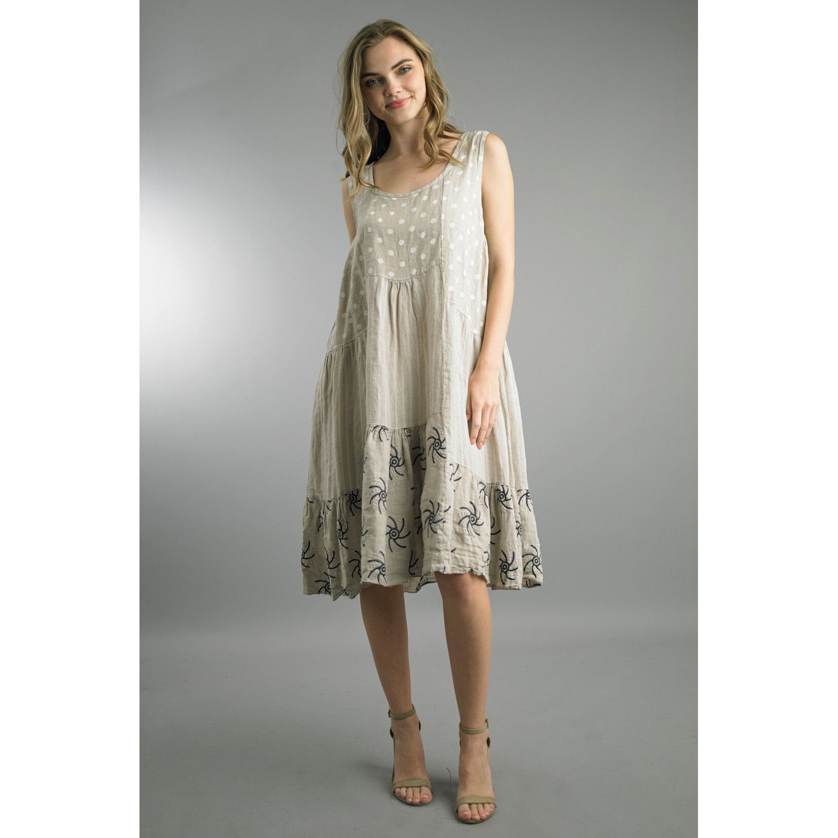 8870A Dot Printed Dress