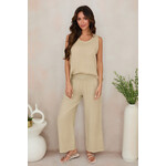 Smocked Waist Palazzo Pant
