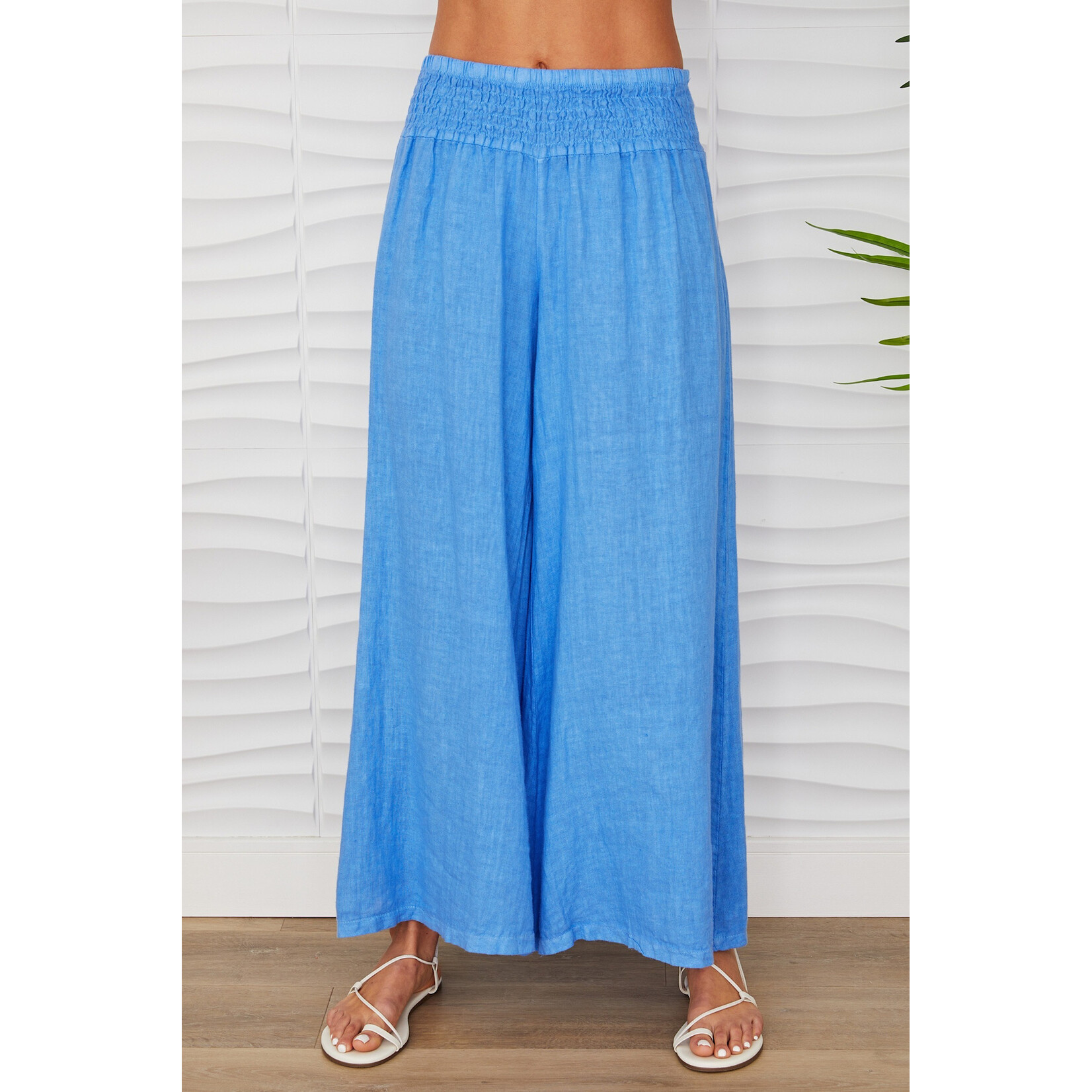 Smocked Waist Palazzo Pant