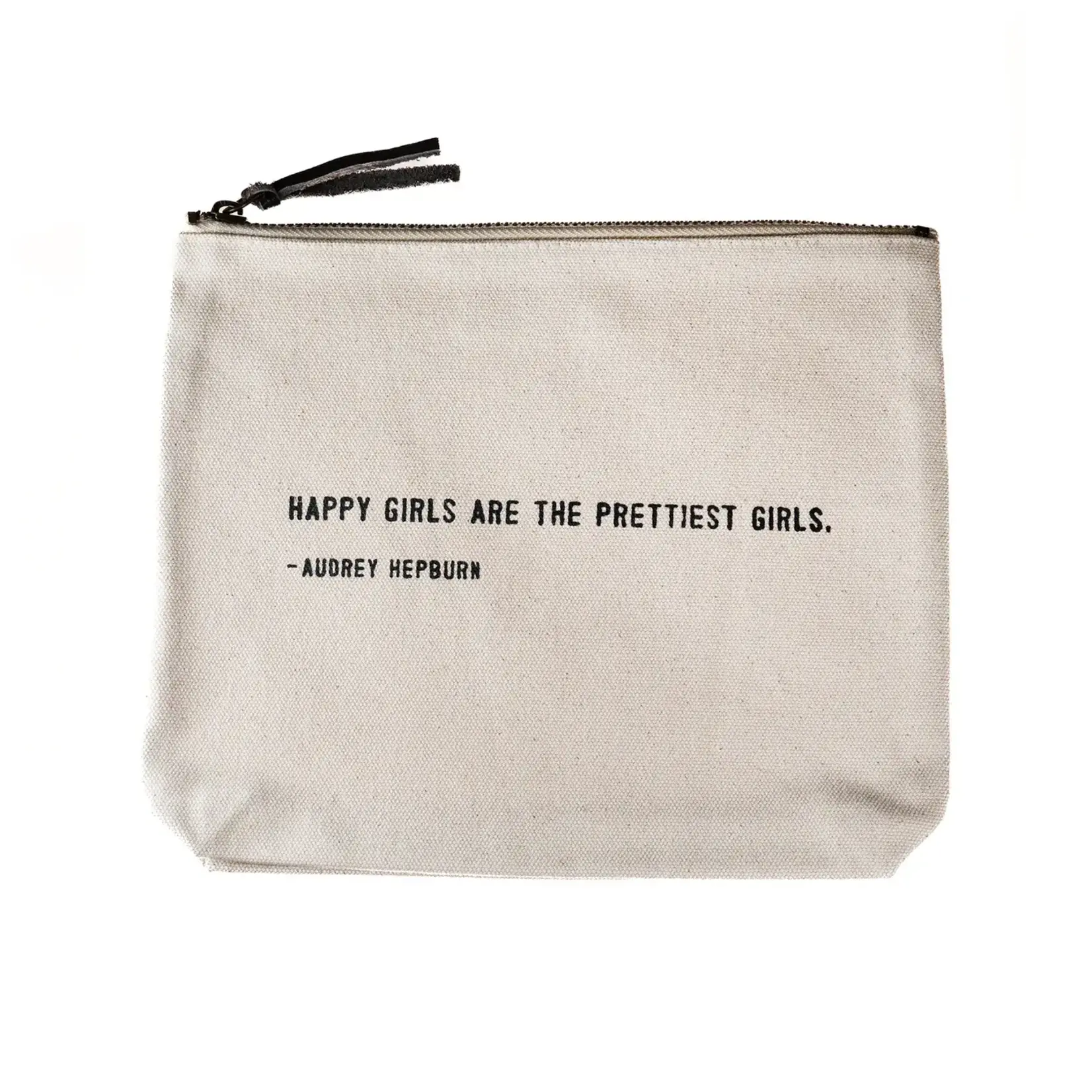 Happy Girls Canvas Zip Bag