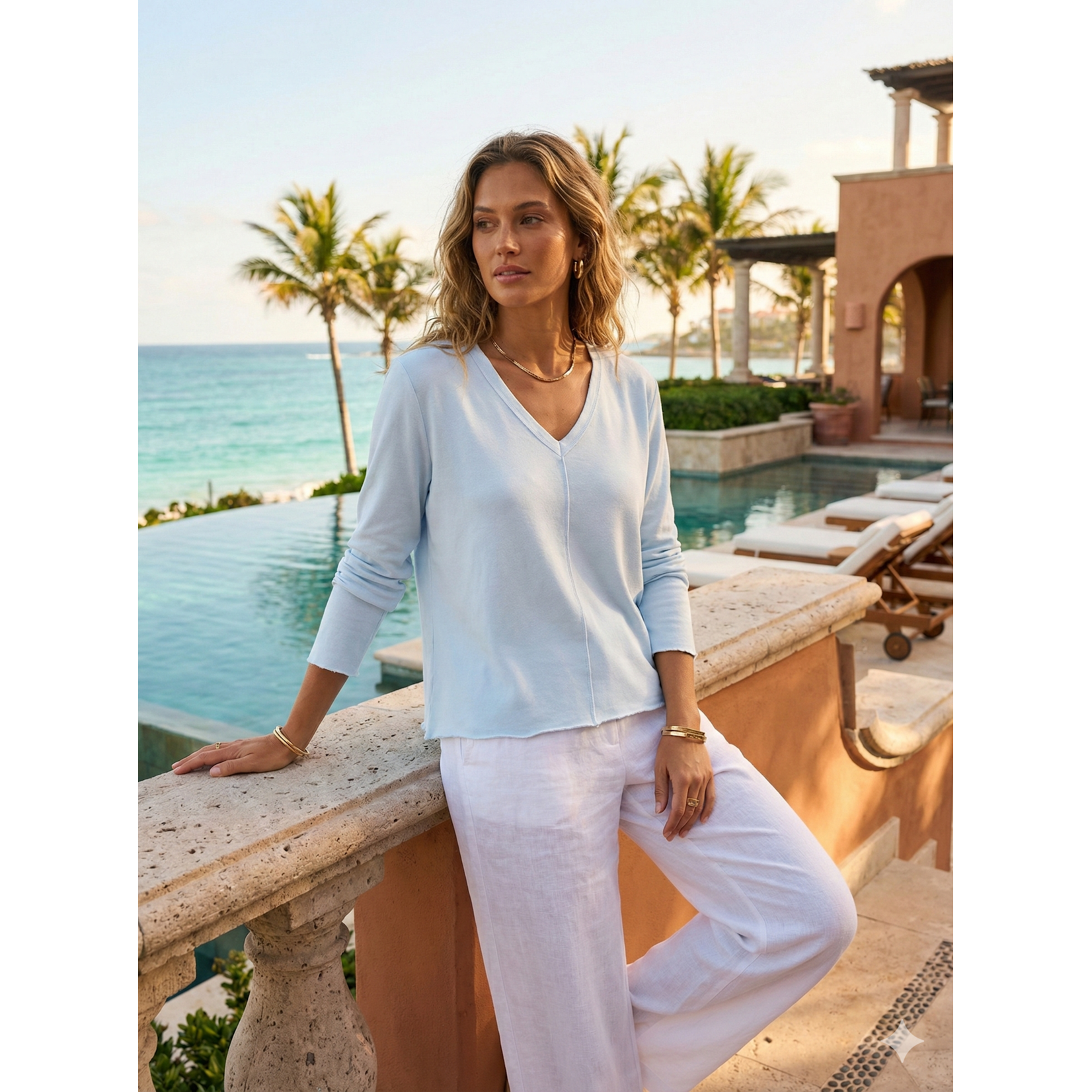 St664 Raw Edge Pull Over