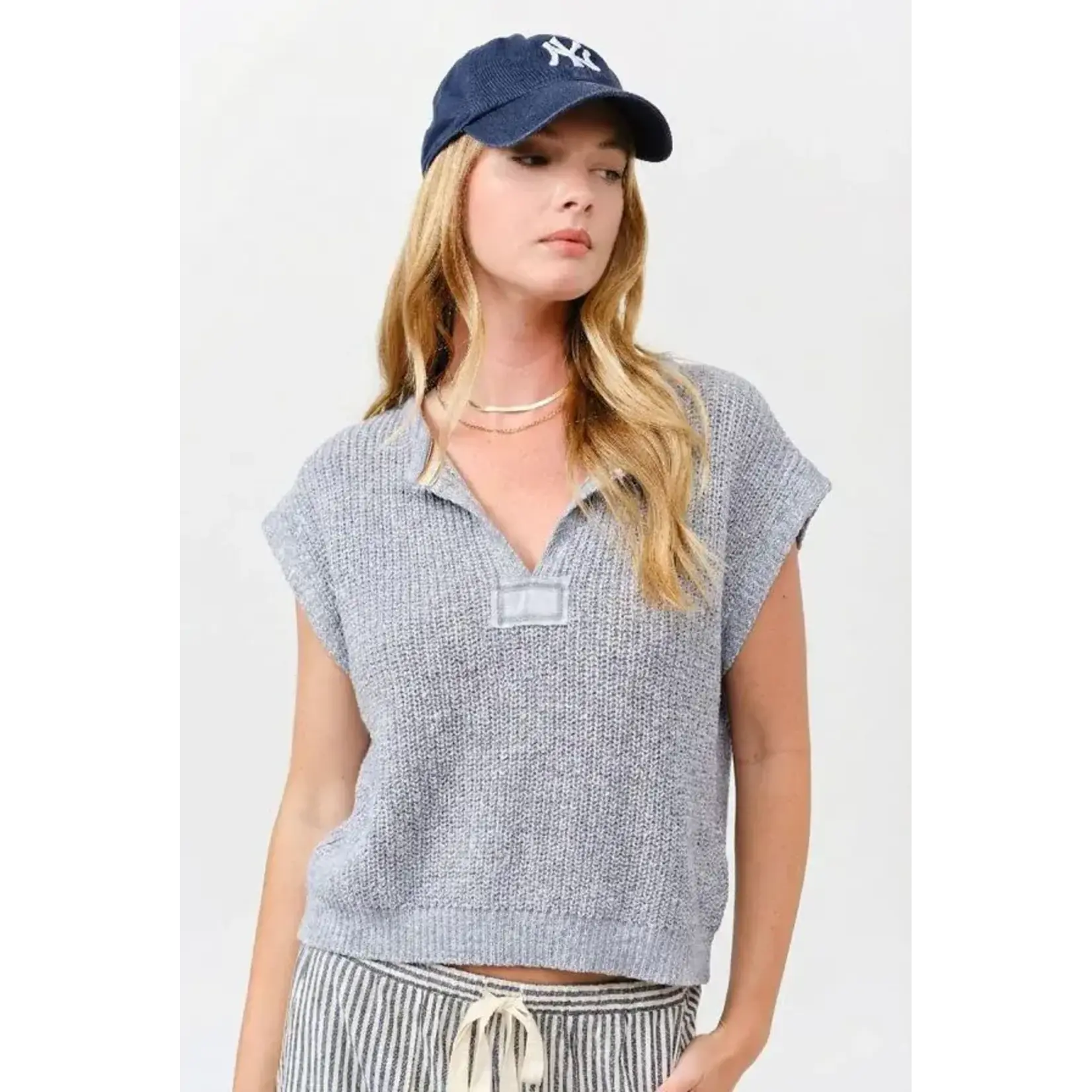 Illa Illa IM7215 Patch Slvless Sweater