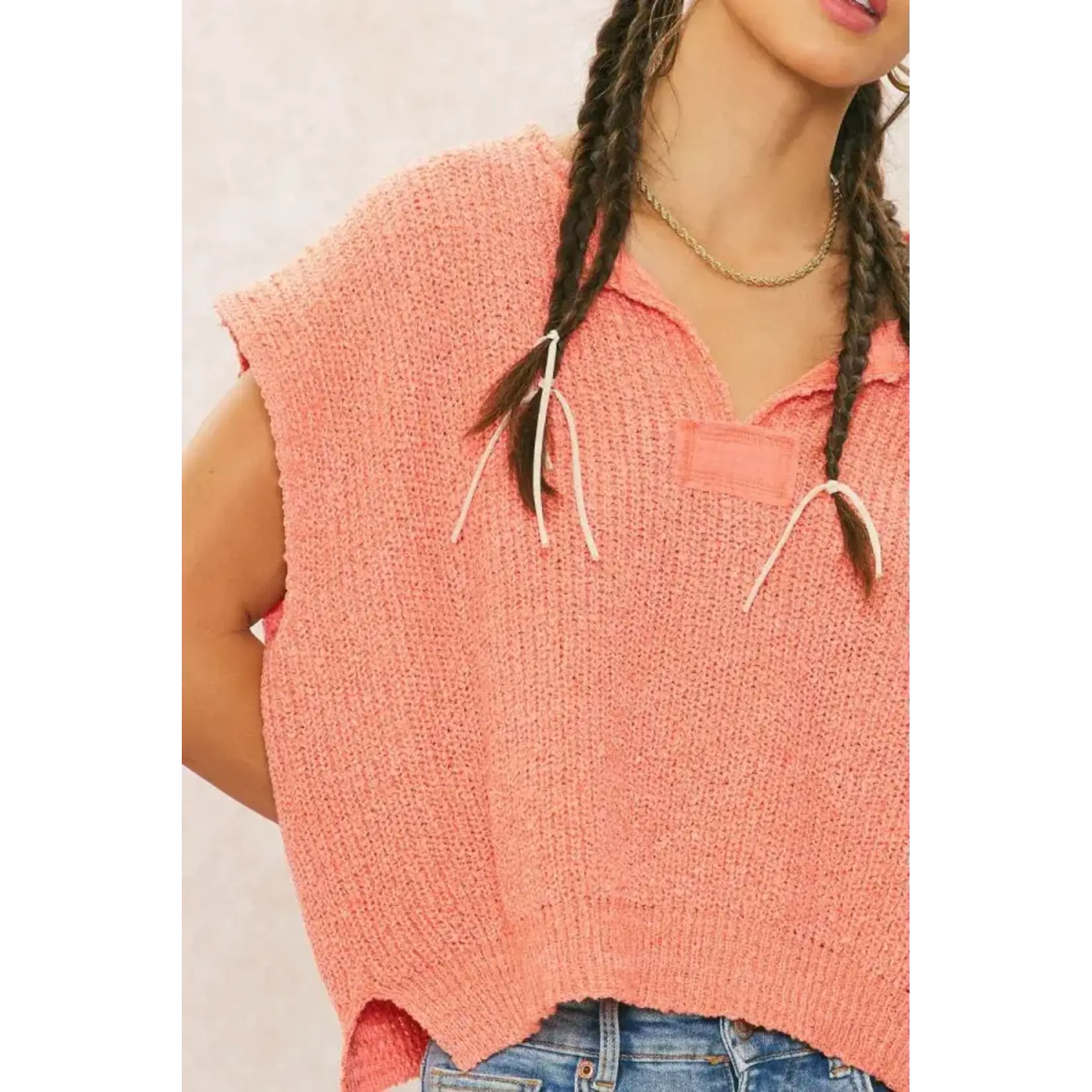 Illa Illa IM7215 Patch Slvless Sweater