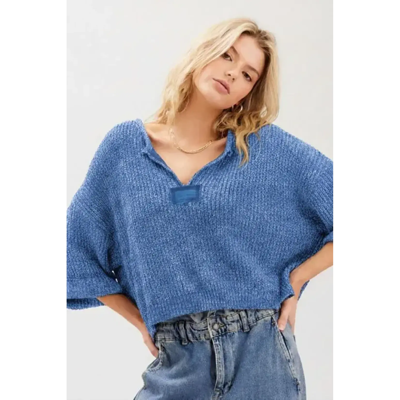 Illa Illa IM4439 Cropped Patch Sweater