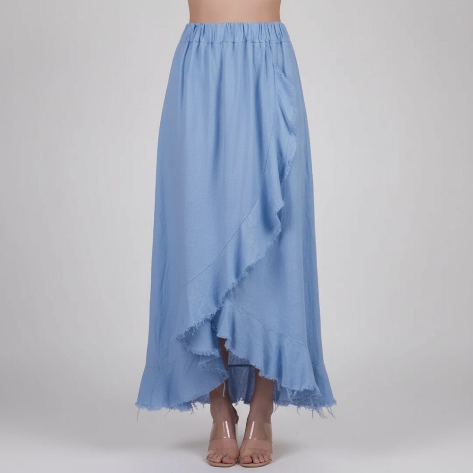 67383-  Asymmetrical High Low Skirt