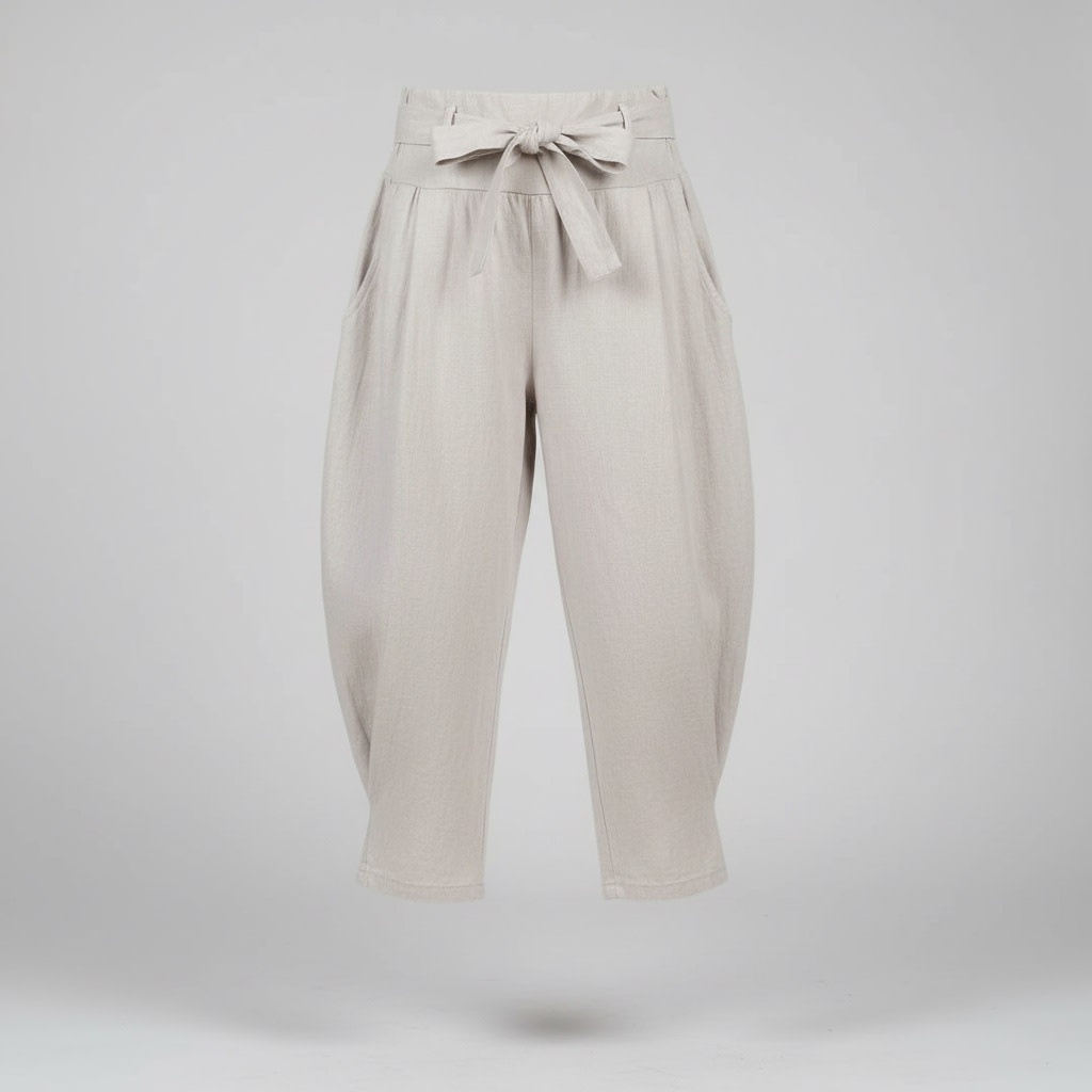 67557-Linen Pants w/Pleated Bottom - Sea Glass Lane