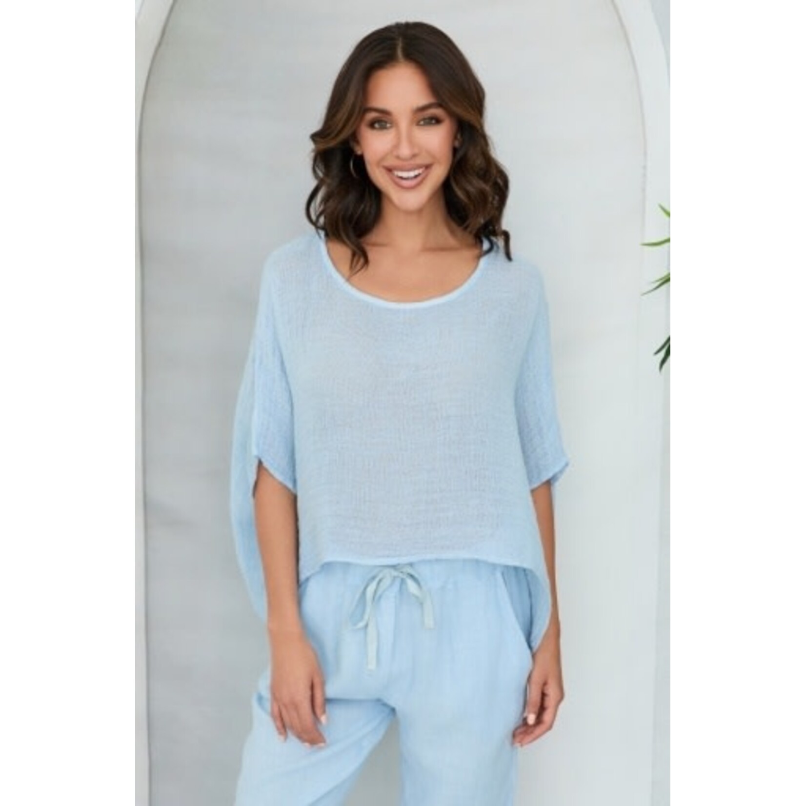 CROPPED PONCHO TOP