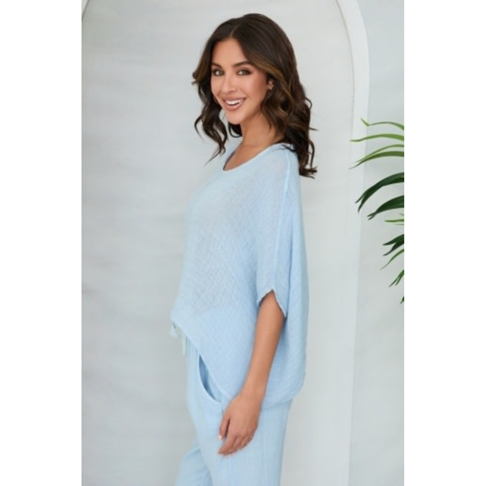 CROPPED PONCHO TOP