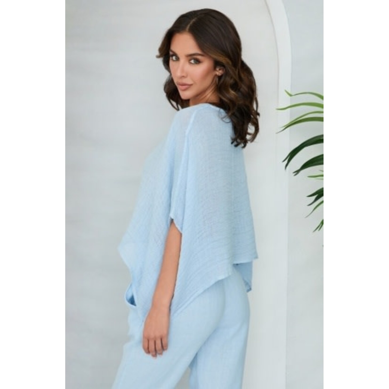 CROPPED PONCHO TOP