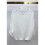 CREW NECK CROCHET KNIT TOP