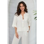 STRIPE BUTTON DOWN TOP