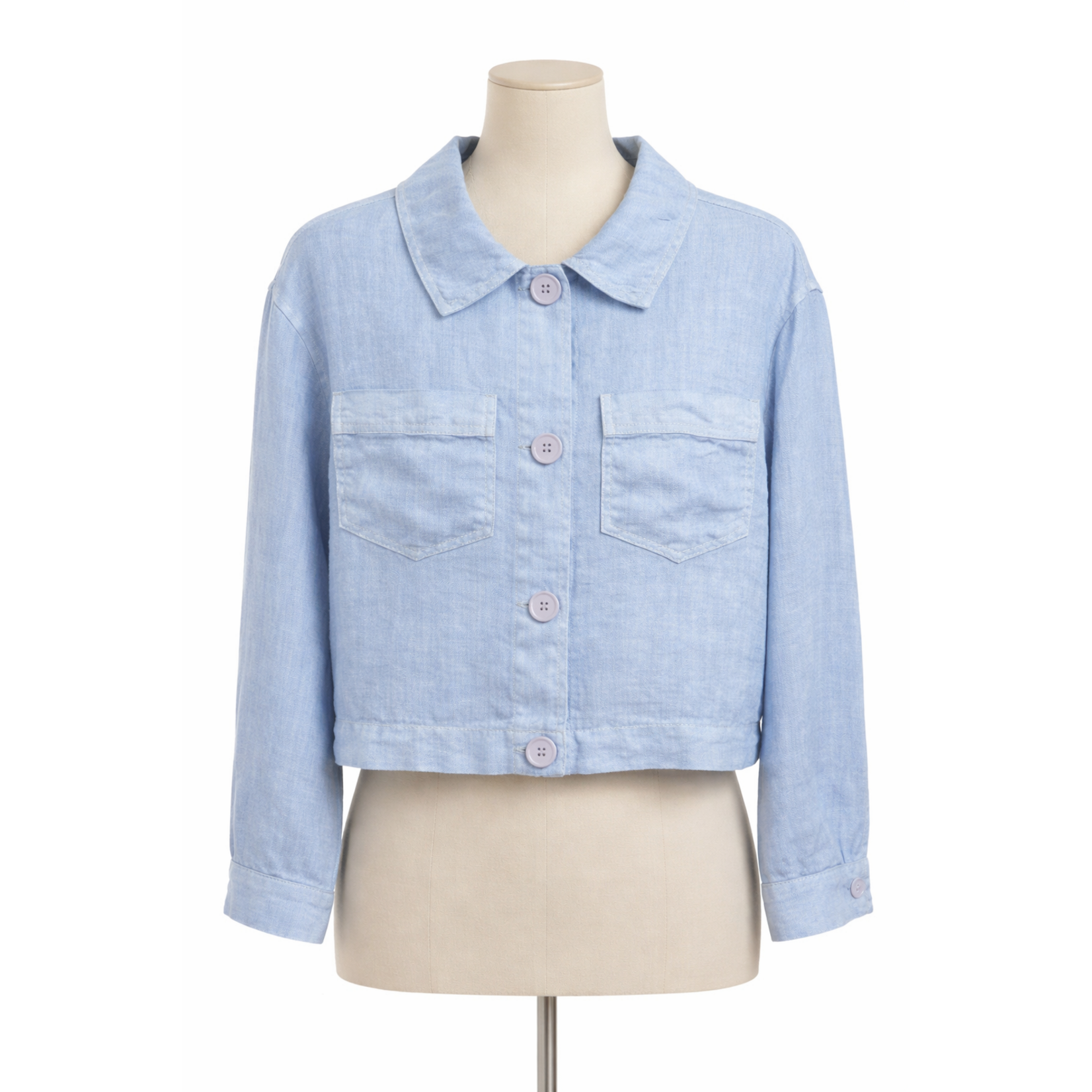 155109 Cropped Shirt Jacket