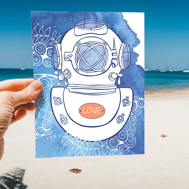 Diver- Note Card