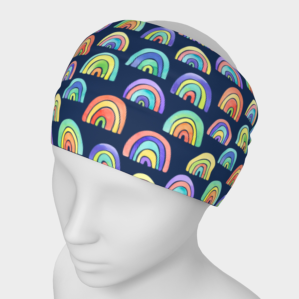 Juicy Rainbow (Dark) Headband