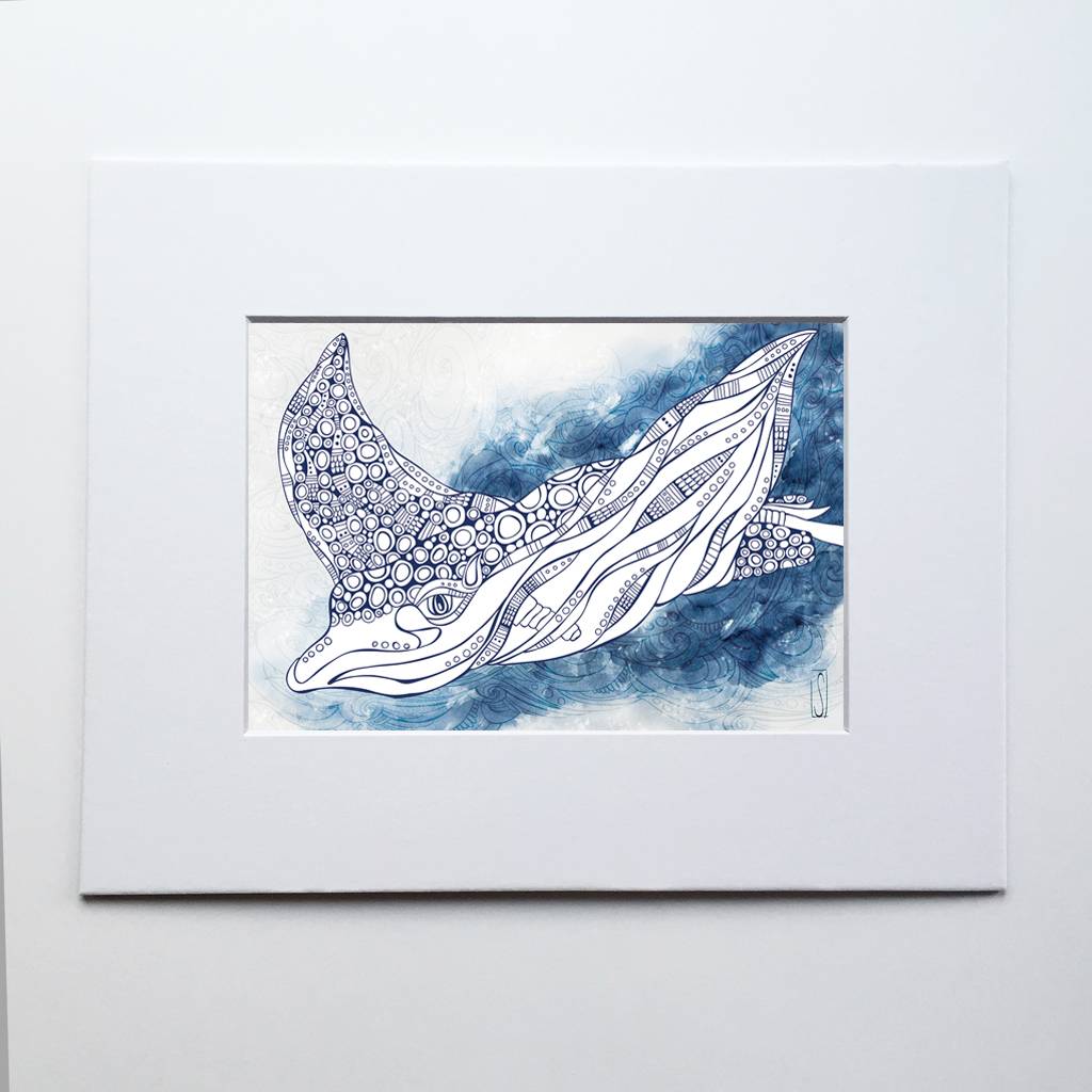 Spotted Eagle Ray- 8 x 10 Giclee
