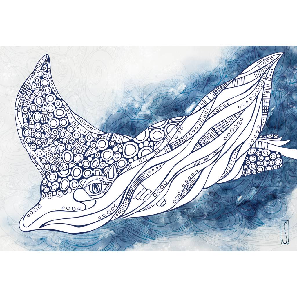 Spotted Eagle Ray Print Octopus Ink Octopus Ink