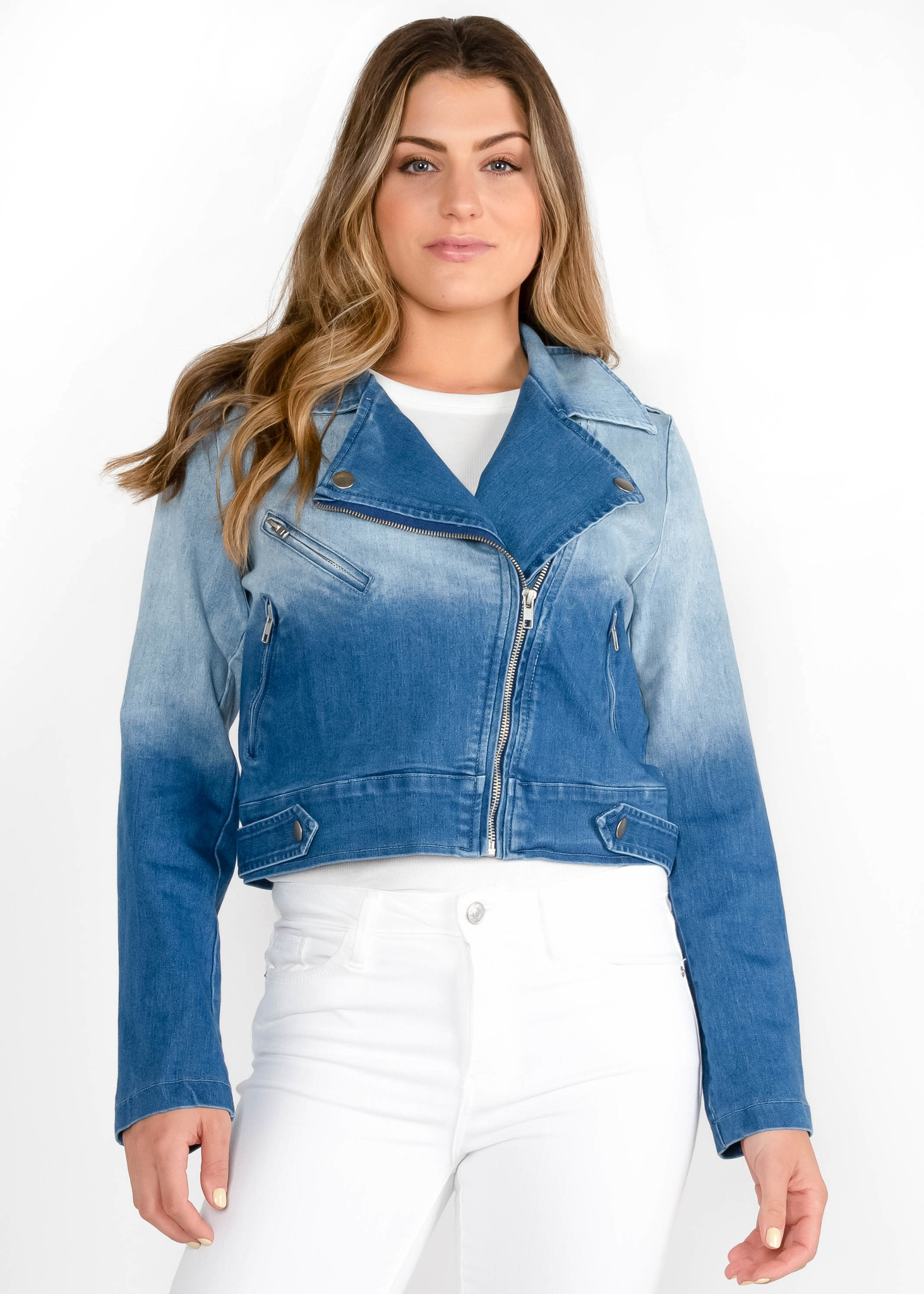 ombre jean jacket