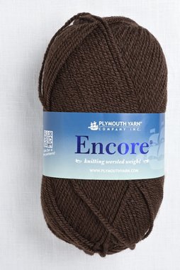 Image of Plymouth Encore Worsted 599 Deep Brown